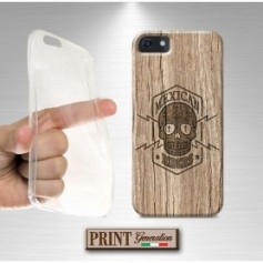 Cover stampata RIDER SKULL LEGNO effetto iPhone