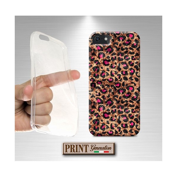 Cover stampata CHIC LEOPARDATA effetto glitter Honor