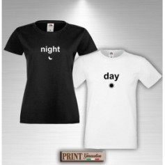 T-Shirt - NIGHT AND DAY - San Valentino - Idea regalo - Coppia