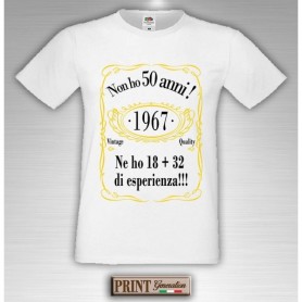 T-Shirt - NON HO QUESTI ANNI - Data personalizzata - Idea regalo - Party - Compleanno