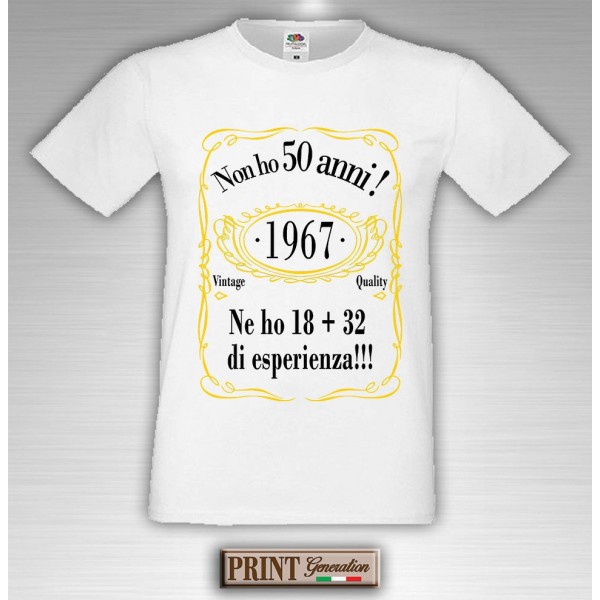 T-Shirt - NON HO QUESTI ANNI - Data personalizzata - Idea regalo - Party - Compleanno