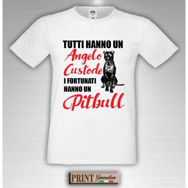 T-Shirt - PITBULL ANGELO CUSTODE - Idea regalo - Pets