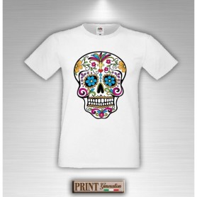 T-Shirt - TESCHIO MESSICANO - Idea regalo - Flower