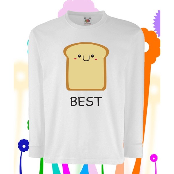 T-Shirt maniche lunghe - BEST FRIENDS BREAD AND NUTS CREAM - Idea regalo