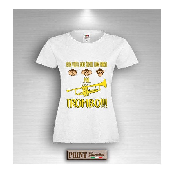 T-Shirt IL MONDO STA RIMANENDO SENZA GENI Maglietta slim fit Donna Frase  Divertente