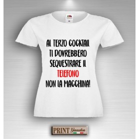 T-Shirt - SEQUESTRARE TELEFONO - Idea regalo - Frasi divertenti