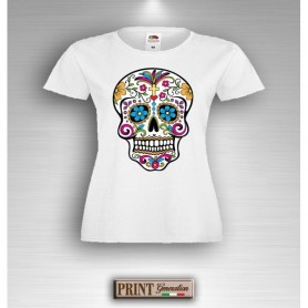 T-Shirt - TESCHIO MESSICANO - Idea regalo - Flower