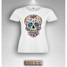 T-Shirt - TESCHIO MESSICANO - Idea regalo - Flower