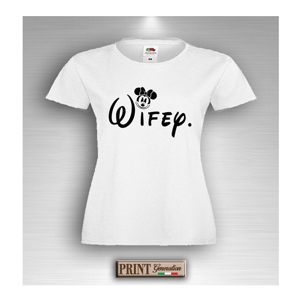 T-Shirt - WIFEY TOPOLINA - Idea regalo - San Valentino