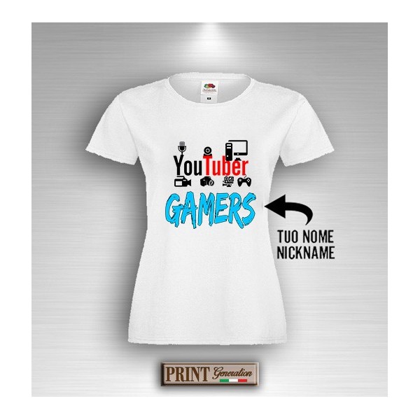 T-Shirt - YOUTUBER - Nome personalizzato