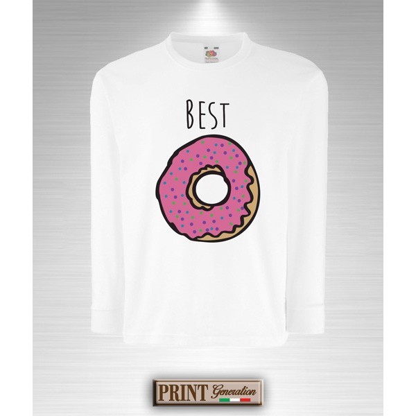 T-Shirt maniche lunghe - DONUT E COFFEE - Idea regalo