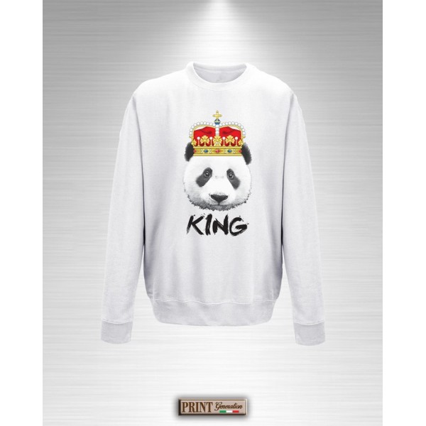 Felpa - PANDA KING QUEEN - Idea regalo - San Valentino - Coppia