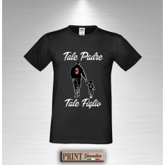 T-Shirt Stampata Tale Padre Tale Figlio Tifosi Milanisti Ultras Milan