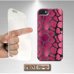 Cover stampata serpente fucsia nero effetto glitter Samsung