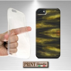 Cover stampata Sfumato nero oro glitter effetto strass iPhone