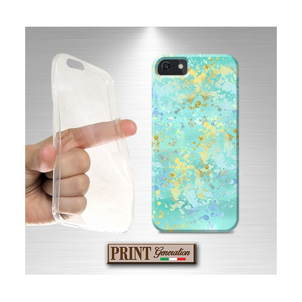 Cover Turchese pittura beige blu iPhone