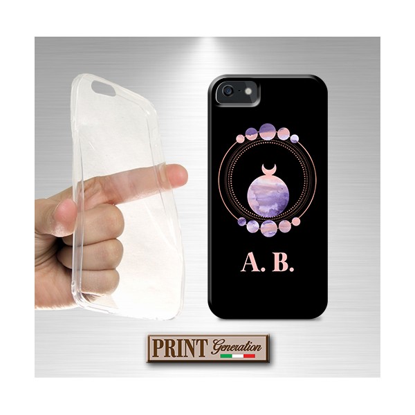 Cover Pianeti Luna viola rosa iPhone