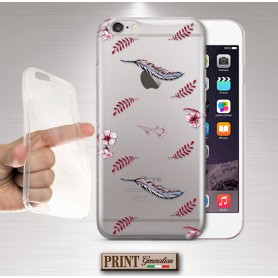 Cover Piume fiori stickers Samsung