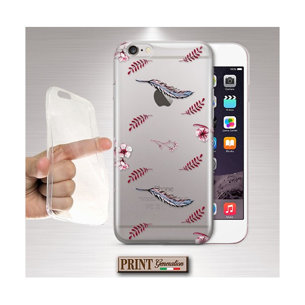 Cover Piume fiori stickers Samsung