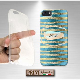 Cover Fashion azzurro iniziali iPhone