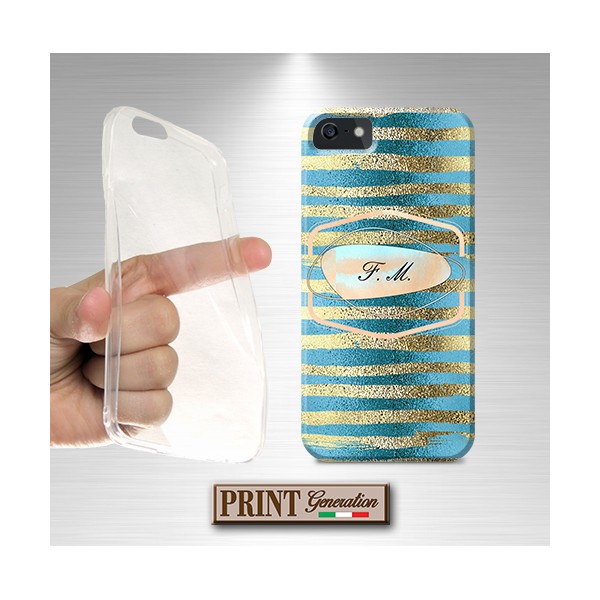 Cover Fashion azzurro iniziali iPhone