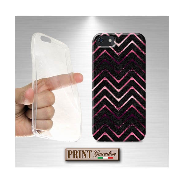 Cover Effetto onda nero fucsia Asus ZenFone