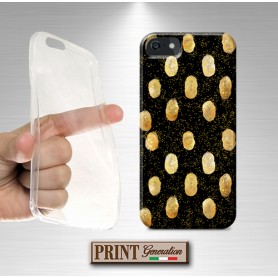 Cover stampata impronte costellazione dorata effetto glitter Samsung