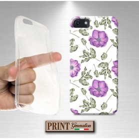 Cover Fiore viola rami Huawei