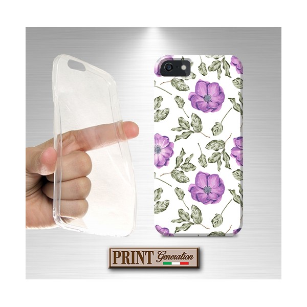 Cover Fiore viola rami Huawei