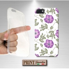 Cover Fiore viola rami Huawei