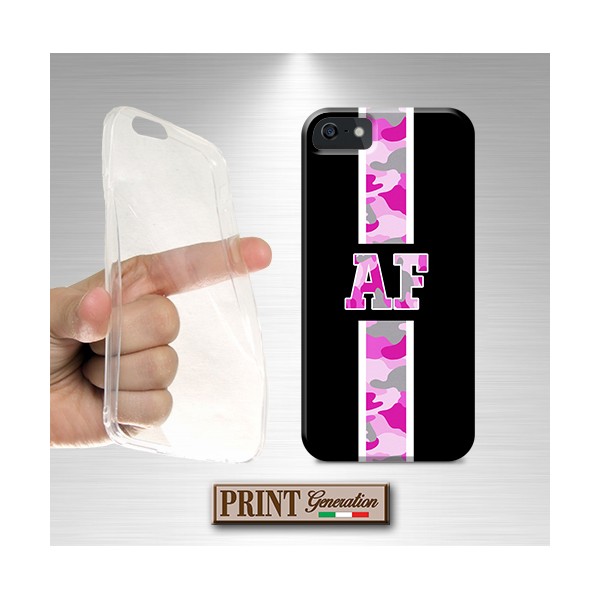 Cover Personalizzata comouflage mimetica rosa LG