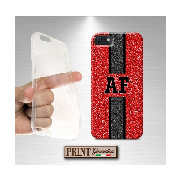 Cover Personalizzata monogramma rosso natalizio Asus ZenFone