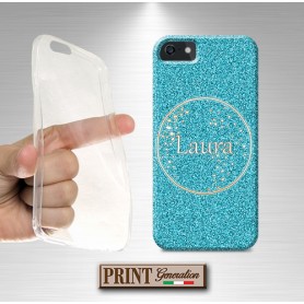 Cover Nome personalizzata nome azzurra bollicina Asus ZenFone