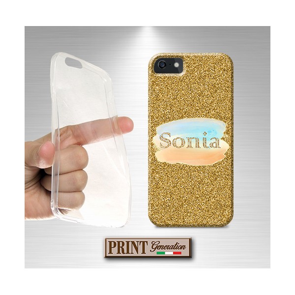 Cover Personalizzata nome oro macchia Samsung