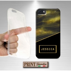 Cover Personalizzata nome oro sfumato strass Samsung