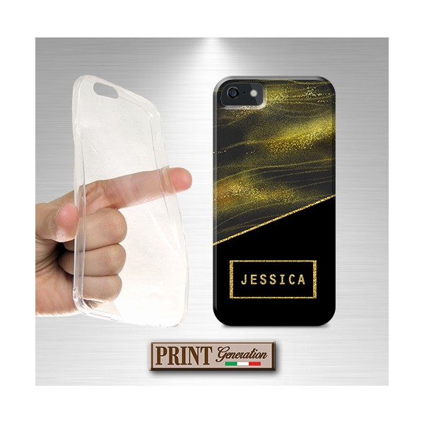 Cover Personalizzata nome oro sfumato strass Samsung