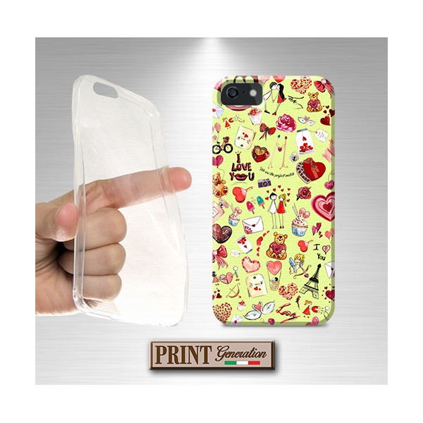 Cover Stickers cuori orsetto love Samsung