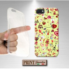 Cover Stickers cuori orsetto love Samsung