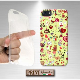 Cover Stickers cuori orsetto love iPhone