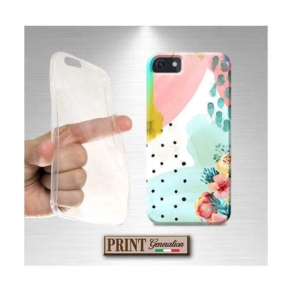 Cover Dipinto turchese oro fiori Asus ZenFone