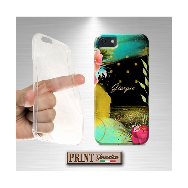 Cover Unica oro chic personalizzata nome Samsung