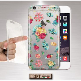 Cover trasparente fantasia fiore delicato Wiko