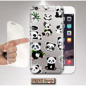 Cover trasparente collage panda Samsung