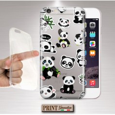 Cover trasparente collage panda Samsung