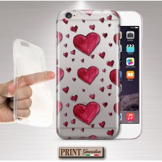 Cover stickers cuori rosso Huawei