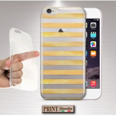 Cover trasparente striscia dorata iPhone