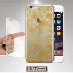 Cover stampata trasparente effetto zebrato oro sfumato Samsung