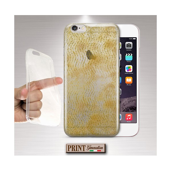 Cover trasparente effetto zebrato oro sfumato iPhone