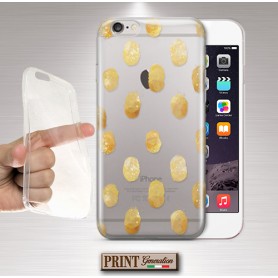 Cover trasparente impronte oro iPhone