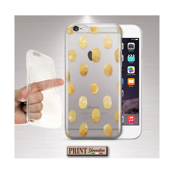 Cover trasparente impronte oro iPhone